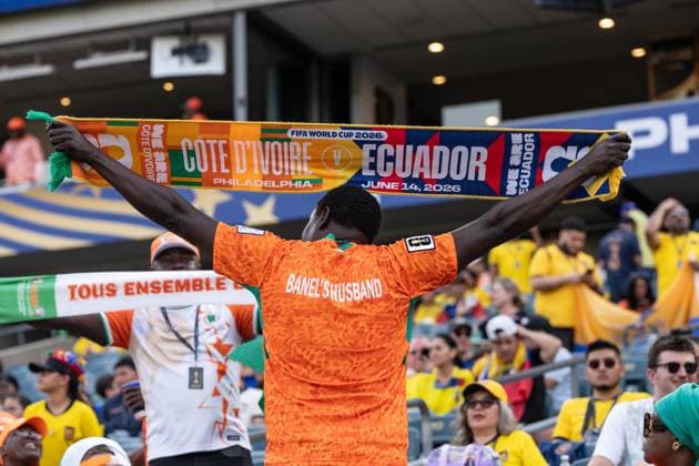 June 14, 2026, Bronx, New York, USA: Fans of Cote d Ivoare team attend group stage game between Ecuador and Cote d Ivoire during FIFA World Cup, WM, Weltmeisterschaft, Fussball 2026 at Philadelphia stadium in Philadelphia, PA, USA on June 13, 2026, Coâ ¢te d Ivoire won 1 - 0. Bronx USA - ZUMAr339 20260614_znp_r339_008 Copyright: xLevxRadinx
