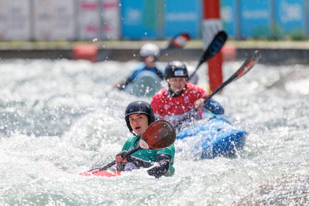 Head at ICF CANOE SLALOM WORLD CUP, Canoeing, Women, Kayak Cross, 2026, on 14 06 2026 in Augsburg, Eiskanal Bayern Germany