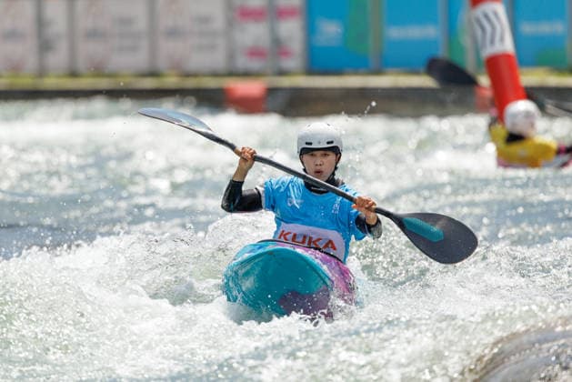Head at ICF CANOE SLALOM WORLD CUP, Canoeing, Women, Kayak Cross, 2026, on 14 06 2026 in Augsburg, Eiskanal Bayern Germany