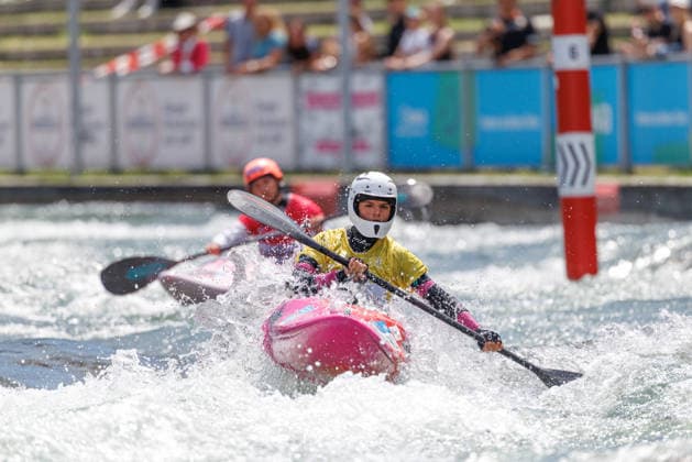 Head at ICF CANOE SLALOM WORLD CUP, Canoeing, Women, Kayak Cross, 2026, on 14 06 2026 in Augsburg, Eiskanal Bayern Germany