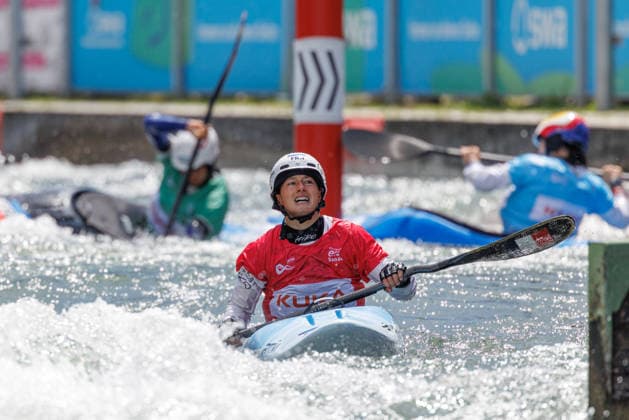 Head at ICF CANOE SLALOM WORLD CUP, Canoeing, Women, Kayak Cross, 2026, on 14 06 2026 in Augsburg, Eiskanal Bayern Germany