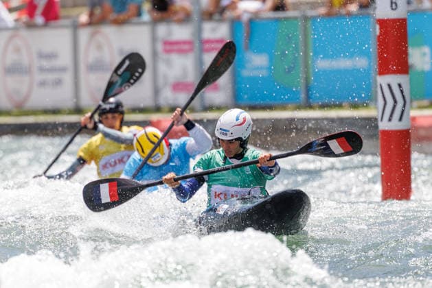 Head at ICF CANOE SLALOM WORLD CUP, Canoeing, Women, Kayak Cross, 2026, on 14 06 2026 in Augsburg, Eiskanal Bayern Germany