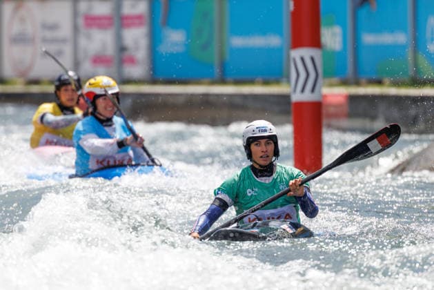 Head at ICF CANOE SLALOM WORLD CUP, Canoeing, Women, Kayak Cross, 2026, on 14 06 2026 in Augsburg, Eiskanal Bayern Germany