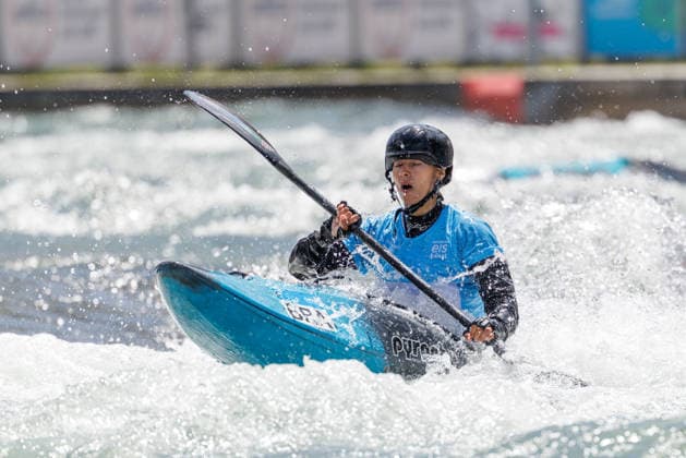 Head at ICF CANOE SLALOM WORLD CUP, Canoeing, Women, Kayak Cross, 2026, on 14 06 2026 in Augsburg, Eiskanal Bayern Germany