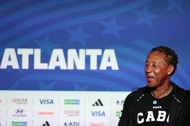 (260615) -- ATLANTA, June 15, 2026 -- Bubista, head coach of Cape Verde, attends a press conference, PK, Pressekonferenz ahead of Group H match between Spain and Cape Verde at the FIFA World Cup, WM, Weltmeisterschaft, Fussball 2026 at Atlanta Stadium in Atlanta, the United States, June 14, 2026. ) (SP)U.S.-ATLANTA-FOOTBALL-FIFA WORLD CUP-PRESS CONFERENCE-CAPE VERDE WangxKaiyan 