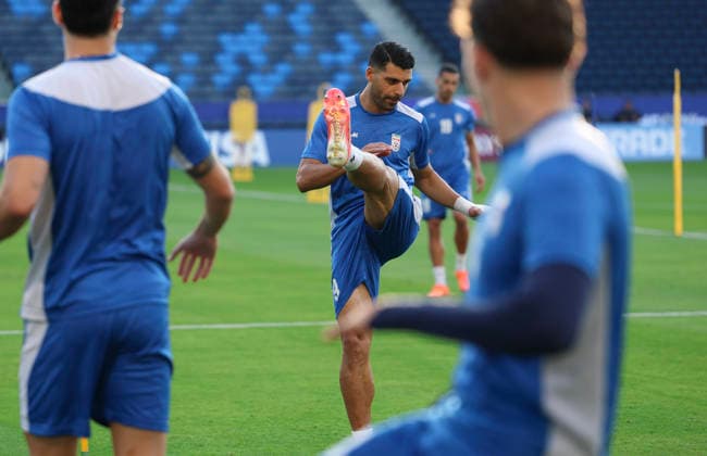 (260615) -- LOS ANGELES, June 15, 2026 -- Mehdi Taremi of Iran attends a training session at Carson Sports Park in Los Angeles, the United States, on June 14, 2026. ) (SP)U.S.-LOS ANGELES-FOOTBALL FIFA World Cup, WM, Weltmeisterschaft, Fussball TEAM IRAN-TRAINING BaixXuefei 
