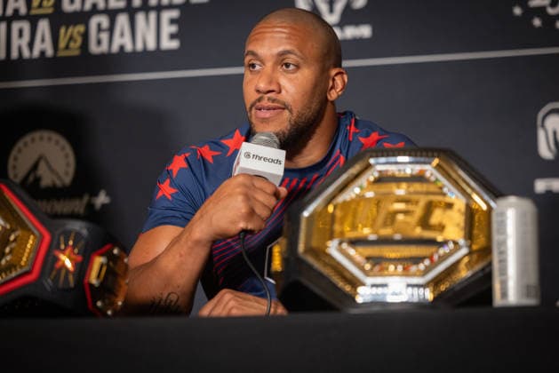 UFC Freedom 250 Post-Fight press conference, PK, Pressekonferenz WASHINGTON, DC - JUNE 15: Ciryl Gane participates in a press conference with other fight winners and Dana White following UFC Freedom 250 at the JW Marriott in Washington, DC on June 15, 2026. Nathan Posner Anadolu Washington United States. Editorial use only. Please get in touch for any other usage.  Copyright: x2026xAnadoluxNathanxPosnerx