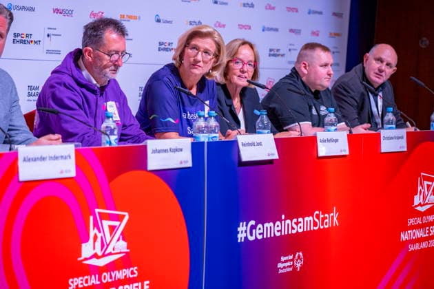 The Special Olympics National Games start on Monday 15 6 2026 in Saarland Minister-President Anke Rehlinger at the start press conference in Saarbrücken bub