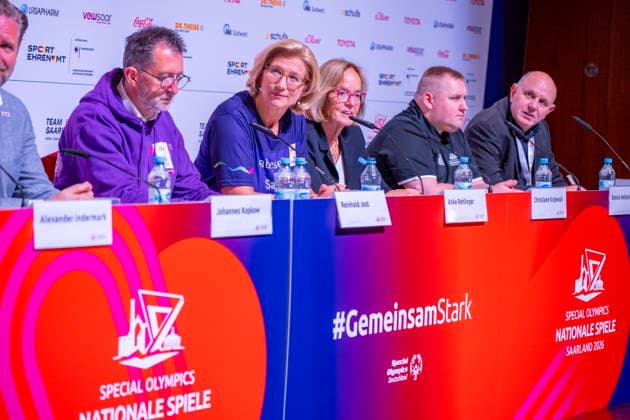 The Special Olympics National Games start on Monday 15 6 2026 in Saarland Minister-President Anke Rehlinger at the start press conference in Saarbrücken bub