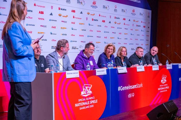 The Special Olympics National Games start on Monday 15 6 2026 in Saarland Minister-President Anke Rehlinger at the start press conference in Saarbrücken bub