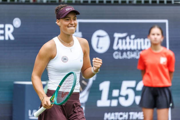 Berlin, 15 06 26, Tennis VANDA Pharmaceuticals BERLIN TENNIS OPEN 2026 at Steffi Graf Stadium Women, Singles, T J Brockmann GER vs 11 A Parks USA Tessa Johanna Brockmann Germany is happy about the victory VANDA Pharmaceuticals BERLIN TENNIS OPEN 2026