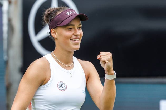 Berlin, 15 06 26, Tennis VANDA Pharmaceuticals BERLIN TENNIS OPEN 2026 at Steffi Graf Stadium Women, Singles, T J Brockmann GER vs 11 A Parks USA Tessa Johanna Brockmann Germany is happy about the victory VANDA Pharmaceuticals BERLIN TENNIS OPEN 2026