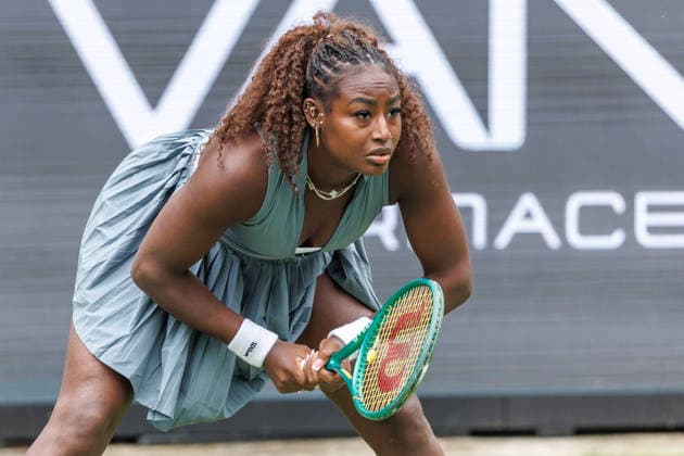 Berlin, 15 06 26, Tennis VANDA Pharmaceuticals BERLIN TENNIS OPEN 2026 at Steffi Graf Stadium Women, Singles, T J Brockmann GER vs 11 A Parks USA Alysia Parks returns a ball VANDA Pharmaceuticals BERLIN TENNIS OPEN 2026