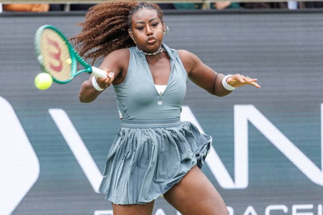 Berlin, 15 06 26, Tennis VANDA Pharmaceuticals BERLIN TENNIS OPEN 2026 at Steffi Graf Stadium Women, Singles, T J Brockmann GER vs 11 A Parks USA Alysia Parks returns a ball VANDA Pharmaceuticals BERLIN TENNIS OPEN 2026