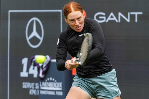 Berlin, 15 06 26, Tennis VANDA Pharmaceuticals BERLIN TENNIS OPEN 2026 at Steffi Graf Stadium Women, Singles, Diane Parry FRA vs Ella Seidel GER Ella Seidel returns a ball VANDA Pharmaceuticals BERLIN TENNIS OPEN 2026