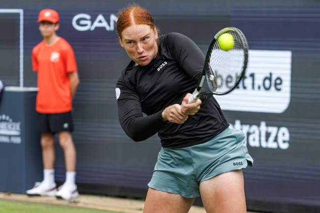 Berlin, 15 06 26, Tennis VANDA Pharmaceuticals BERLIN TENNIS OPEN 2026 at Steffi Graf Stadium Women, Singles, Diane Parry FRA vs Ella Seidel GER Ella Seidel returns a ball VANDA Pharmaceuticals BERLIN TENNIS OPEN 2026