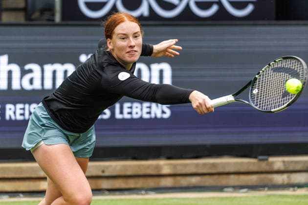 Berlin, 15 06 26, Tennis VANDA Pharmaceuticals BERLIN TENNIS OPEN 2026 at Steffi Graf Stadium Women, Singles, Diane Parry FRA vs Ella Seidel GER Ella Seidel returns a ball VANDA Pharmaceuticals BERLIN TENNIS OPEN 2026