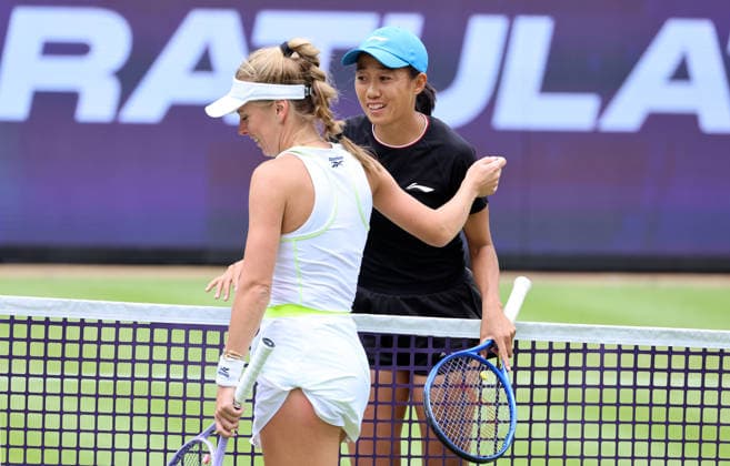 Magdalena Frech POL loses to Shuai Zhang CHN Sport VANDA Pharmaceuticals Berlin Tennis Open Women 15 06 2026