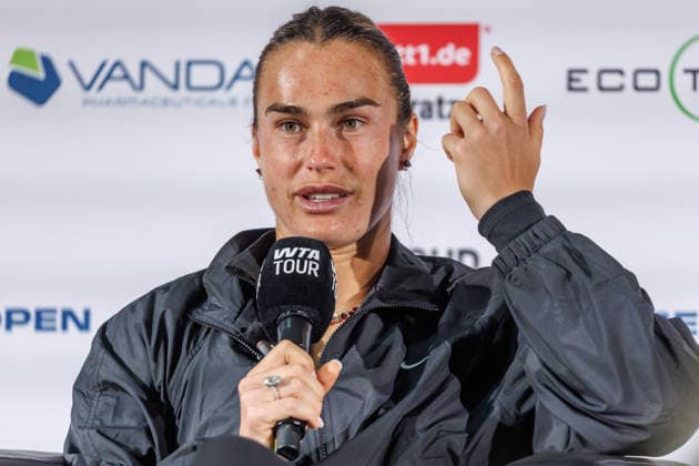 Berlin, 15 06 26, Tennis VANDA Pharmaceuticals BERLIN TENNIS OPEN 2026 at Steffi Graf Stadium Aryna Sjarhejeuna Sabalenka speaks at a press conference VANDA Pharmaceuticals BERLIN TENNIS OPEN 2026