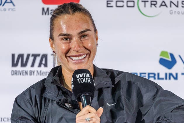 Berlin, 15 06 26, Tennis VANDA Pharmaceuticals BERLIN TENNIS OPEN 2026 at Steffi Graf Stadium Aryna Sjarhejeuna Sabalenka speaks at a press conference VANDA Pharmaceuticals BERLIN TENNIS OPEN 2026