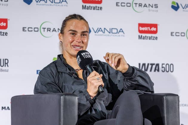 Berlin, 15 06 26, Tennis VANDA Pharmaceuticals BERLIN TENNIS OPEN 2026 at Steffi Graf Stadium Aryna Sjarhejeuna Sabalenka speaks at a press conference VANDA Pharmaceuticals BERLIN TENNIS OPEN 2026