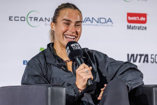 Berlin, 15 06 26, Tennis VANDA Pharmaceuticals BERLIN TENNIS OPEN 2026 at Steffi Graf Stadium Aryna Sjarhejeuna Sabalenka speaks at a press conference VANDA Pharmaceuticals BERLIN TENNIS OPEN 2026