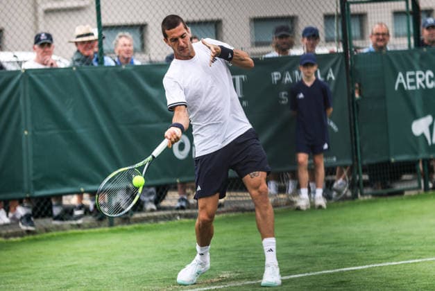 ATP, Tennis Herren Men s Tournament, Elm Park Golf & Sports Club, Dublin 15 6 2026 2nd Round Qualifying Ammar Elamin vs Thanasi Kokkinakis Thanasi Kokkinakis of Australia Thanasi Kokkinakis 15 6 2026  Copyright: x INPHO TomxMaherx RDR_5097