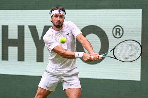 Nikoloz Basilashvili GEO June 15, 2026 ¢ Tennis ¢ TERRA WORTMANN OPEN ¢ ATP 500, Heristo Arena, Westfalenhalle, TERRA WORTMANN OPEN, North Rhine-Westphalia, Germany,detected_source_language Copyright: xpepphotox xHorstxMauelshagenx pep00321, pep_20260615_hm_372889