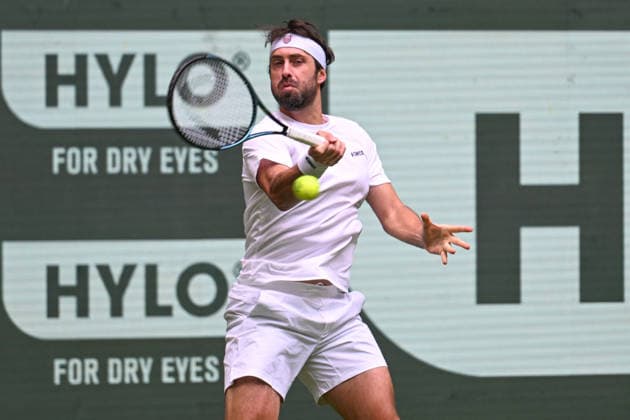 Nikoloz Basilashvili GEO June 15, 2026 ¢ Tennis ¢ TERRA WORTMANN OPEN ¢ ATP 500, Heristo Arena, Westfalenhalle, TERRA WORTMANN OPEN, North Rhine-Westphalia, Germany,detected_source_language Copyright: xpepphotox xHorstxMauelshagenx pep00321, pep_20260615_hm_372918