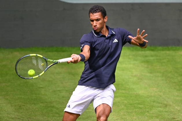 Felix Auger-Aliassime CAN 06 15 2026 ¢ Tennis ¢ TERRA WORTMANN OPEN ¢ ATP 500, heristo arena Halle Westfalen, TERRA WORTMANN OPEN, North Rhine-Westphalia, Germany,detected_source_language Copyright: xpepphotox xHorstxMauelshagenx pep00321, pep_20260615_hm_373328