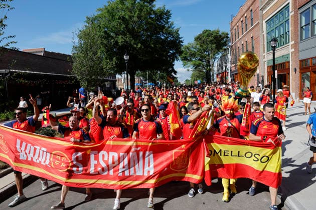 Football, 2026 FIFA World Cup, Spanish fans in Atlanta