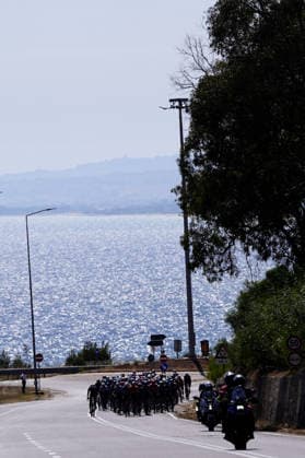 The pack rides cycles during Stage 2 of the Giro Next Gen 2026, from Tropea to Crotone, Italy, Monday, June 15, 2026.  Copyright: xFabioxFerrari LaPressex