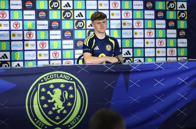 Ben Gannon-Doak of Scotland Scotland press conference, PK, Pressekonferenz 2026 FIFA World Cup, WM, Weltmeisterschaft, Fussball Football, Atrium Health Performance Park, Charlotte, USA - 15 Jun 2026Charlotte Atrium Health Performance Park United States of America EDITORIAL USE ONLY No use with unauthorised audio, video, data, fixture lists, club league logos or live services. Online in-match use limited to 120 images, no video emulation. No use in betting, games or single club league player publications.  Copyright: xMichaelxZemanek Shutterstockx 16924171r