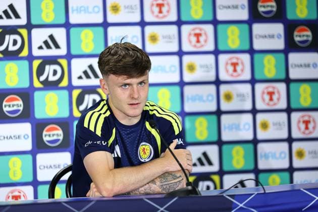 Ben Gannon-Doak of Scotland Scotland press conference, PK, Pressekonferenz 2026 FIFA World Cup, WM, Weltmeisterschaft, Fussball Football, Atrium Health Performance Park, Charlotte, USA - 15 Jun 2026Charlotte Atrium Health Performance Park United States of America EDITORIAL USE ONLY No use with unauthorised audio, video, data, fixture lists, club league logos or live services. Online in-match use limited to 120 images, no video emulation. No use in betting, games or single club league player publications.  Copyright: xMichaelxZemanek Shutterstockx 16924171x