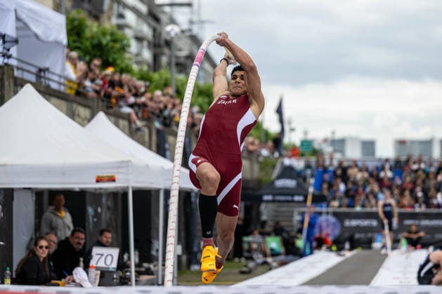 Flight Circus Düsseldorf, Germany June 15, 2026 DÜSSELDORF, GERMANY JUNE 15 ABDELSALAM Seifeldin QAT during the Flight Circus in Düsseldorf on June 15, 2026 in Düsseldorf, Germany,detected_source_language Copyright: xBEAUTIFULxSPORTS PeterxWeberx