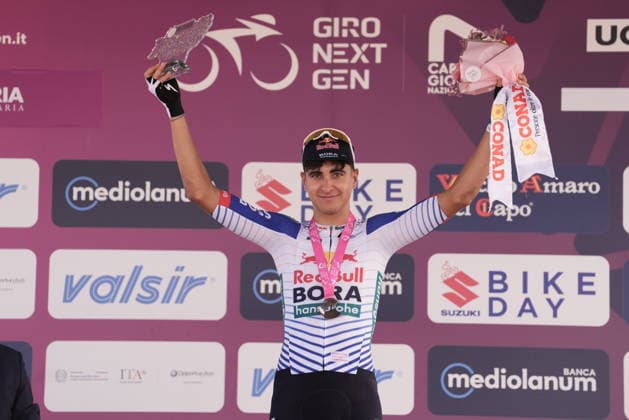 Italy s Davide Donati of Red Bull - Bora - Hansgrohe Rookies stage winner during Stage 2 of the Giro Next Generation from Tropea to Crotone Italy, June 15, 2026  Copyright: xMassimoxPaolone LaPressex