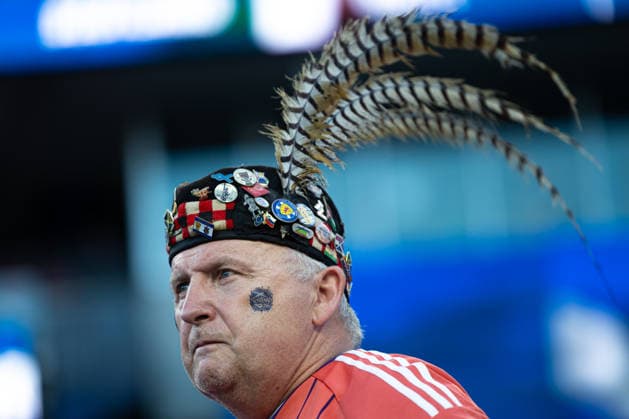 June 13, 2026; Foxborough, Massachusetts, USA; A Scotland supporter in a FIFA World Cup, WM, Weltmeisterschaft, Fussball 2026 Group C match between Haiti and Scotland at Boston Stadium. (c) CSM - ZUMAc04_ 20260613_zma_c04_345 Copyright: xBurtxGranofskyx