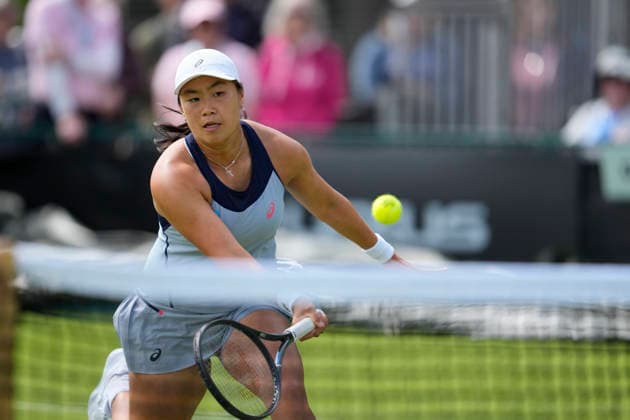 Lexus Nottingham Open - Day One Janice Tjen of Indonesia competes during her Round of 32 match at the 2026 Lexus Nottingham Open Women s tennis tournament at the Nottingham Tennis Centre in Nottingham, England, on June 15, 2026. Nottingham United Kingdom  Copyright: xOwenxHammondx originalFilename:hammond-2026lexu260615_np5mU.jpg