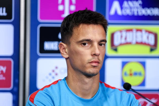 Croatia Training And press conference, PK, Pressekonferenz - FIFA World Cup, WM, Weltmeisterschaft, Fussball 2026 Nikola Moro of Croatia speaks to the media during a press conference of Croatia National Football Team at training centre at Episcopal High School on June 15, 2026 in Alexandria, Virginia.  IgorxKralj PIXSELL
