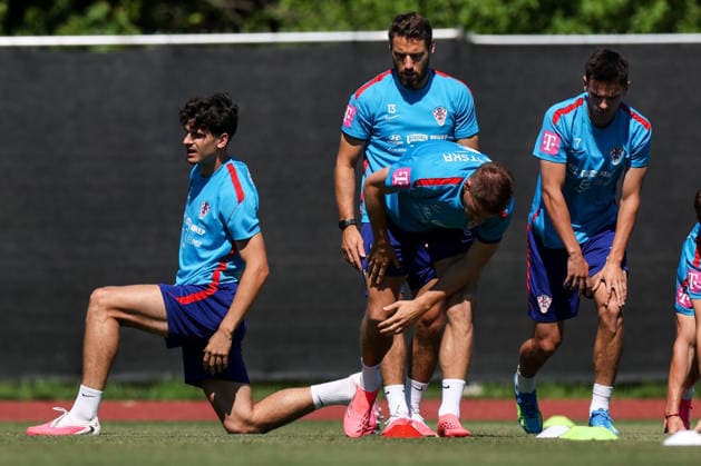 Croatia Training And press conference, PK, Pressekonferenz - FIFA World Cup, WM, Weltmeisterschaft, Fussball 2026 Igor Matanovic, Nikola Vlasic, Mario Pasalic and Nikola Moro of Croatia during the training session at training centre at Episcopal High School on June 15, 2026 in Alexandria, Virginia.  IgorxKralj PIXSELL