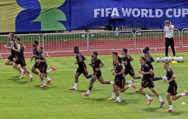 DALLAS, 15-06-2026, Southern Methodist University, World Cup 2026, Netherlands training following yesterday™s match against Japan. Picture shows Netherlands training in Dallas  x204382788x Copyright: