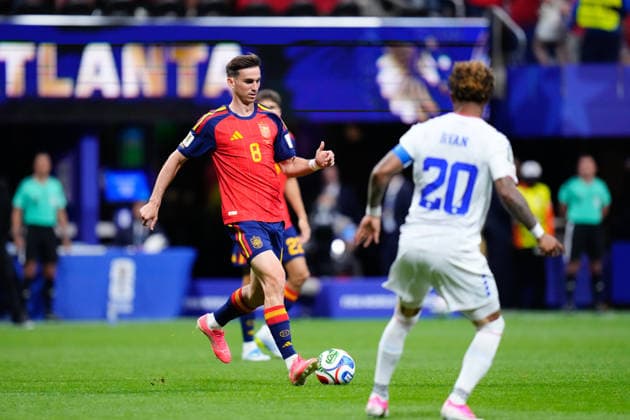 Spain v Cape Verde - FIFA World Cup, WM, Weltmeisterschaft, Fussball 2026 - Group H ATLANTA, UNITED STATES - JUNE 15: Fabian Ruiz (8) of Spain plays the ball during the 2026 FIFA World Cup First Stage Group H match between Spain and Cape Verde at Mercedes-Benz Stadium (Atlanta Stadium) in Atlanta, Georgia, United States on June 15, 2026. Jose Hernandez Anadolu Georgia United States. Editorial use only. Please get in touch for any other usage.  Copyright: x2026xAnadoluxJosexHernandezx