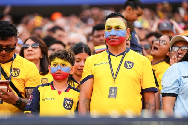 June 14, 2026: Fans of Ecuador prior to a World Cup match between CoÂ te d Ivoire and Ecuador at Philadelphia Stadium in Philadelphia, Pennsylvania. CSM Philadelphia United States of America - ZUMAc04_ 20260614_zma_c04_166 Copyright: xKylexRoddenx