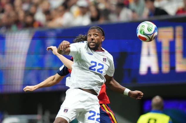 Pablo Gavi of Spain and Steven Moreira of Cape Verde battle for the ball during the Spain vs. Cape Verde match in Group H of the 2026 FIFA World Cup at Atlanta Stadium in Atlanta, United States, on June 15, 2026. Photo by DeFodi Images (Thor Wegner),detected_source_language