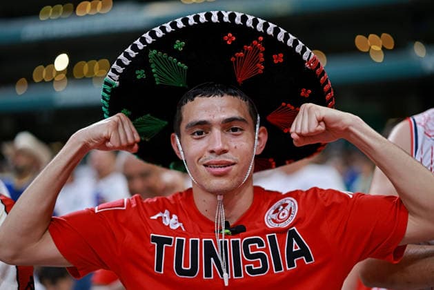 14th June 2026; Monterrey Stadium, Guadalupe, Mexico; FIFA World Cup, WM, Weltmeisterschaft, Fussball Football, Group F Sweden versus Tunisia; Tunisia fans, poses for photo prior the match HeulerxAndrey DiaEsportivo