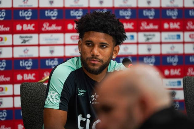 June 15, 2026, Toronto, Ciudad de Mexico, Canada: Carlos HARVEY 14 of Panama national football team during the press conference, PK, Pressekonferenz before the training day ahead the 2026 FIFA World Cup, WM, Weltmeisterschaft, Fussball Group L match against Ghana at Nottawasaga Resort. on June 15, 2026 in Toronto, Canada. Toronto Canada - ZUMAe321 20260615_zsa_e321_003 Copyright: xLeonardoxRamirezx