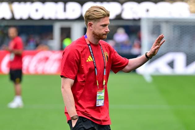 Belgium s Kevin De Bruyne pictured before a soccer game between Belgian national team, Nationalteam Red Devils and Egypt, on Monday 15 June 2026 in Seattle, the first game in the group stage of the FIFA World Cup, WM, Weltmeisterschaft, Fussball 2026 in the United States of America. The Diables Rouges - Rode Duivels were drawn into Group G. DIRKxWAEM  x177801892x