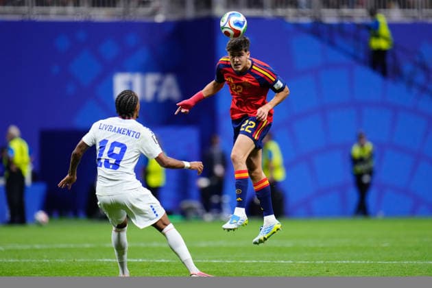 June 15, 2026, Atlanta, Georgia, United States: Pau Cubarsi of Spain in action during the FIFA World Cup, WM, Weltmeisterschaft, Fussball 2026 Group H match between Spain and Cabo Verde at Atlanta Stadium on June 15, 2026 in Atlanta, United States. Atlanta United States - ZUMAa181 20260615_zaa_a181_050 Copyright: xJosexBretonx