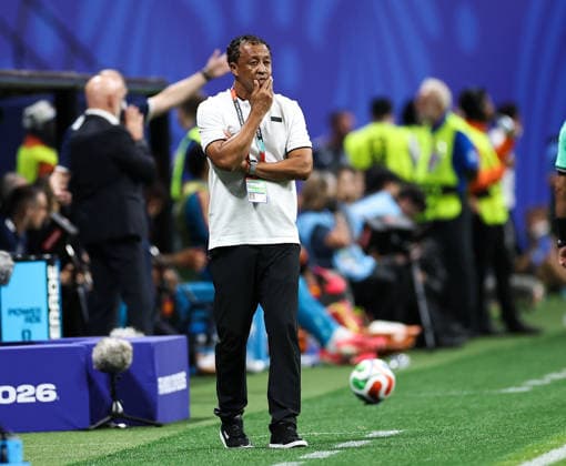 (260616) -- ATLANTA, June 16, 2026 -- Bubista, head coach of Cape Verde, reacts during the group H match between Spain and Cape Verde at the 2026 FIFA World Cup, WM, Weltmeisterschaft, Fussball at Atlanta Stadium in Atlanta, the United States, June 15, 2026. ) (SP)U.S.-ATLANTA-FOOTBALL-FIFA WORLD CUP-GROUP H-ESP VS CPV WangxKaiyan 