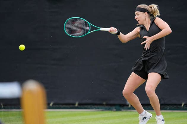 Lexus Nottingham Open - Day One Anna Blinkova in action during her Round of 32 match at the 2026 Lexus Nottingham Open Women s tennis tournament at the Nottingham Tennis Centre in Nottingham, England, on June 15, 2026. Nottingham Great Britain United Kingdom  Copyright: xOwenxHammondx originalFilename:hammond-2026lexu260615_np9JY.jpg